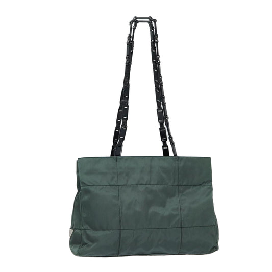 Luxury Prada Shoulder Bag Nylon Green Silver  bs17753