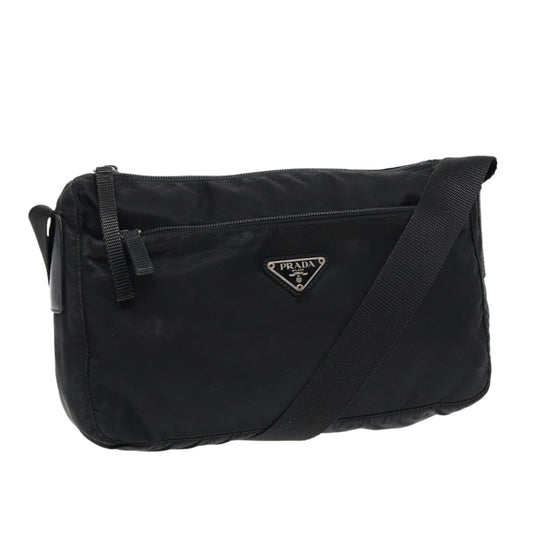 Luxury Prada Shoulder Bag Nylon Black Silver  bs17764