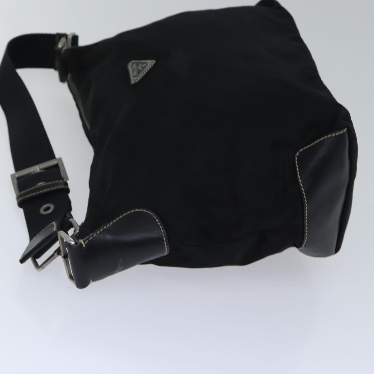 Luxury Prada Shoulder Bag Nylon Black Silver  bs17769