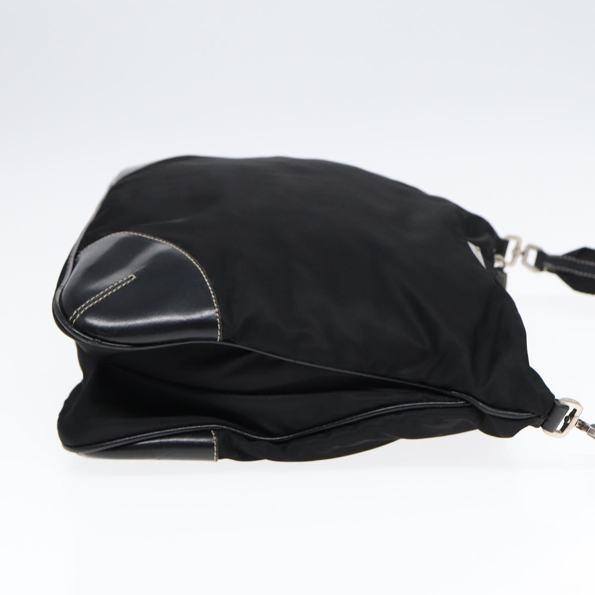 Luxury Prada Shoulder Bag Nylon Black Silver  bs17774