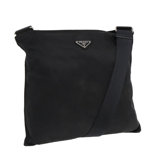 Luxury Prada Shoulder Bag Nylon Black Silver  bs17788
