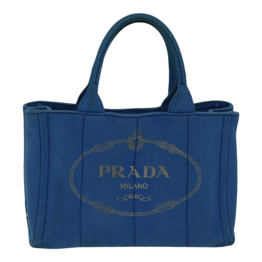 Luxury Prada Canapa PM Hand Bag Canvas Blue  bs17794