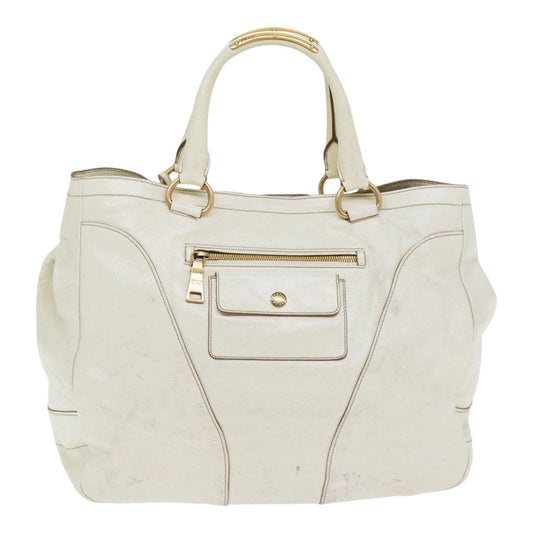 Luxury Prada Hand Bag Leather White Gold  bs17857