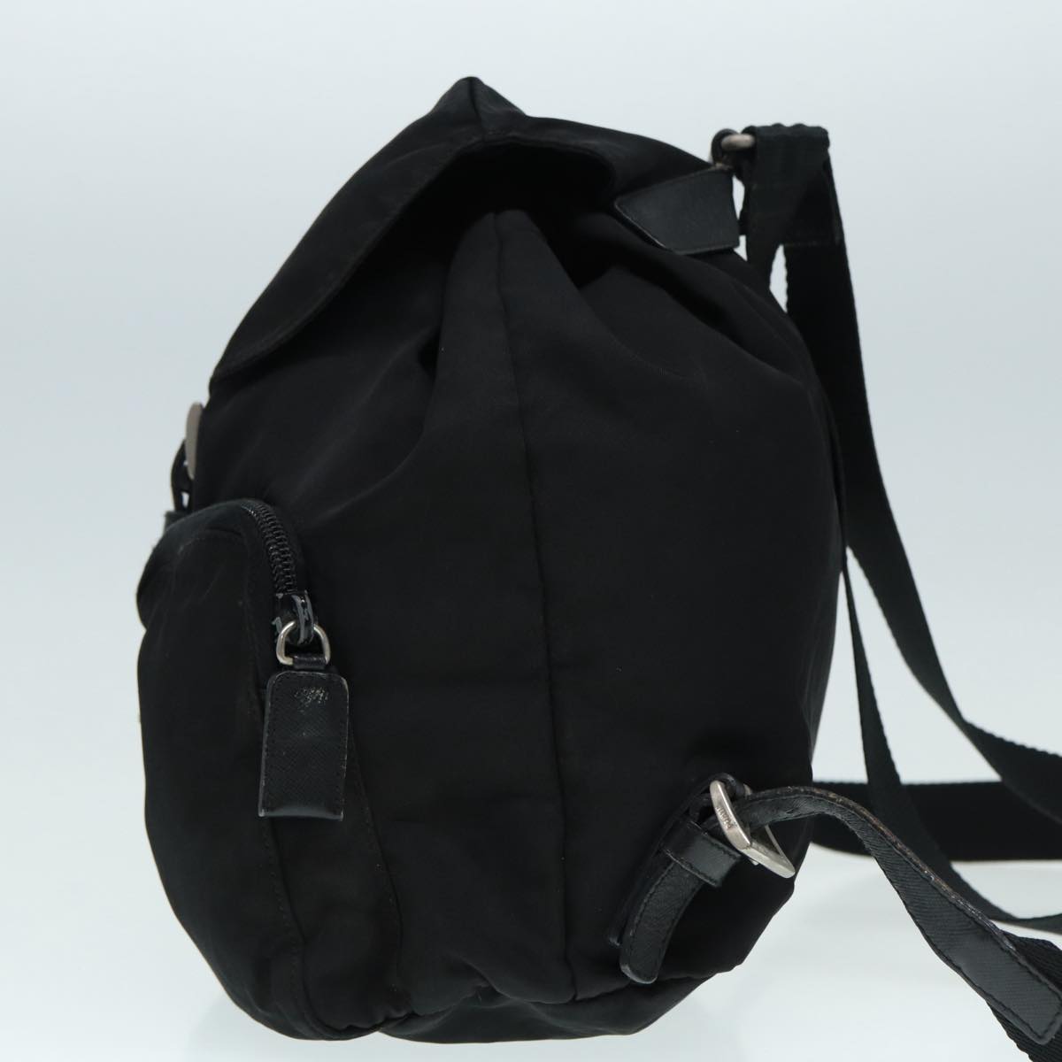 Luxury Prada Backpack Nylon Black Silver  bs17868