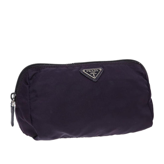 Luxury Prada Pouch Nylon Purple Silver  bs17869