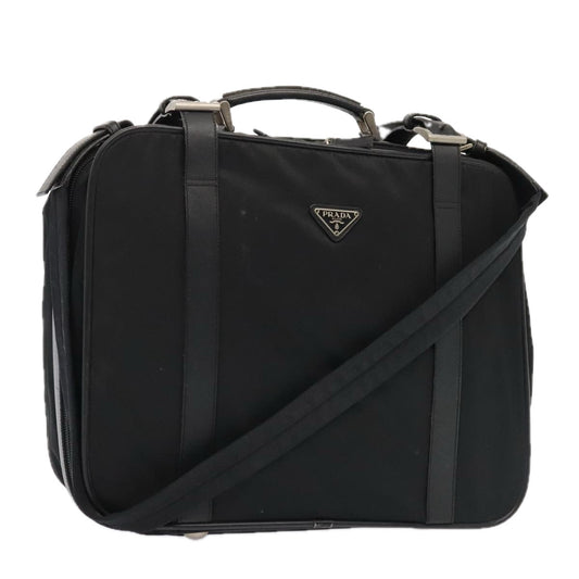 Luxury Prada Hand Bag Nylon 2way Black Silver  bs17871