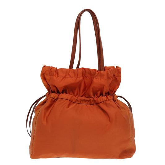 Luxury Prada Tote Bag Nylon Orange Gold  bs17878