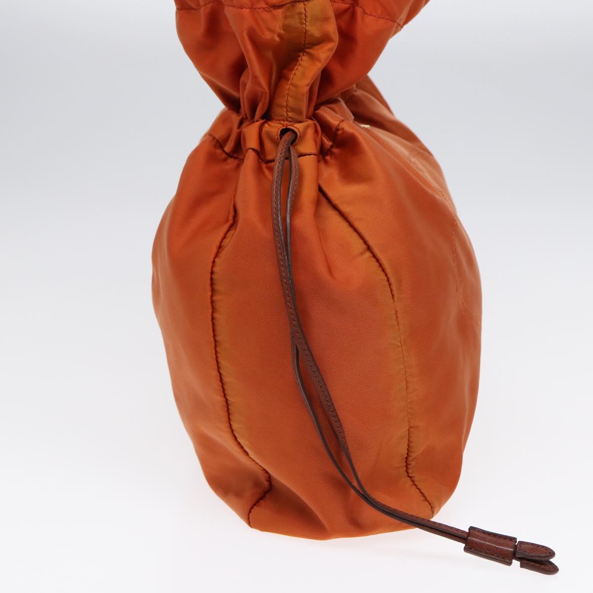 Luxury Prada Tote Bag Nylon Orange Gold  bs17878
