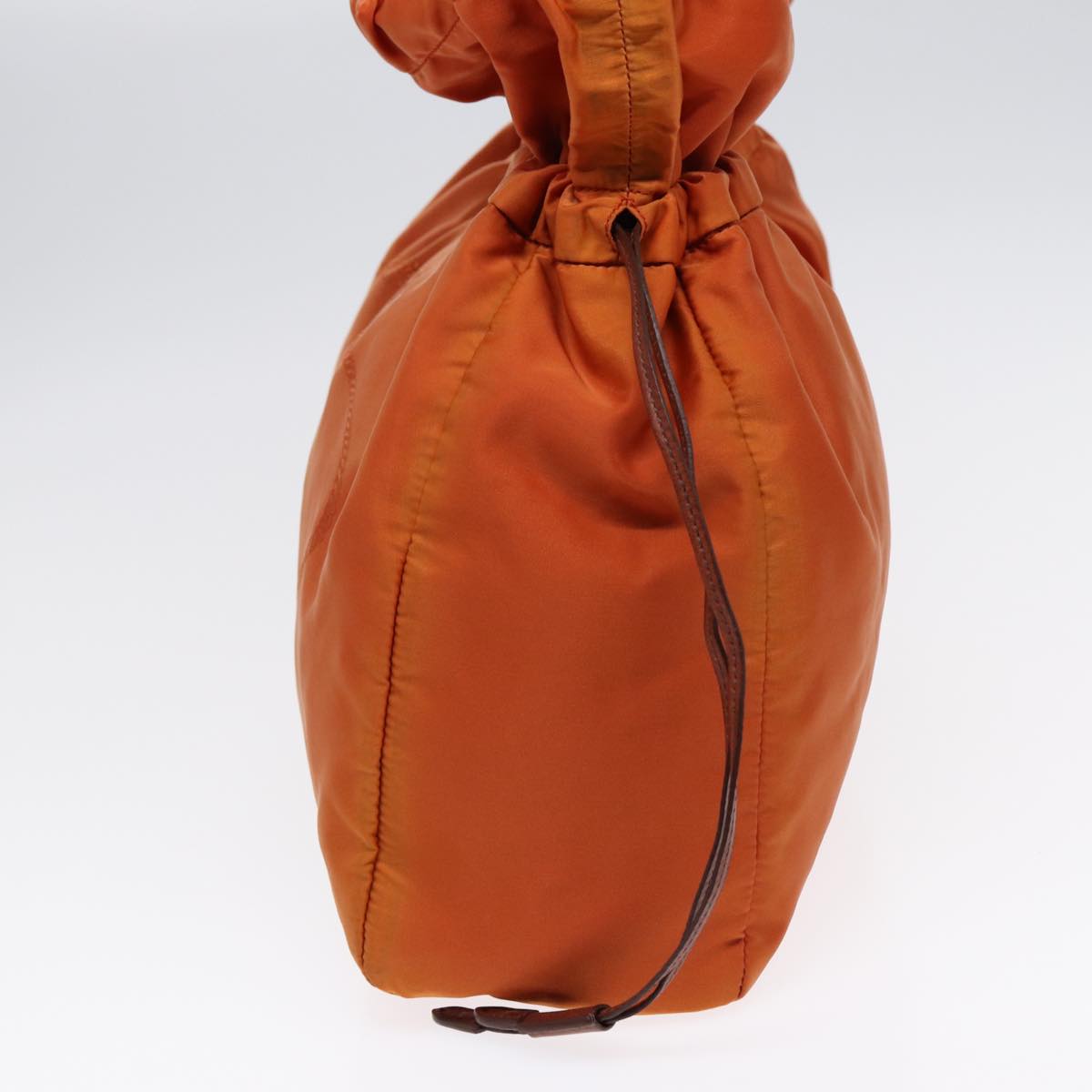 Luxury Prada Tote Bag Nylon Orange Gold  bs17878