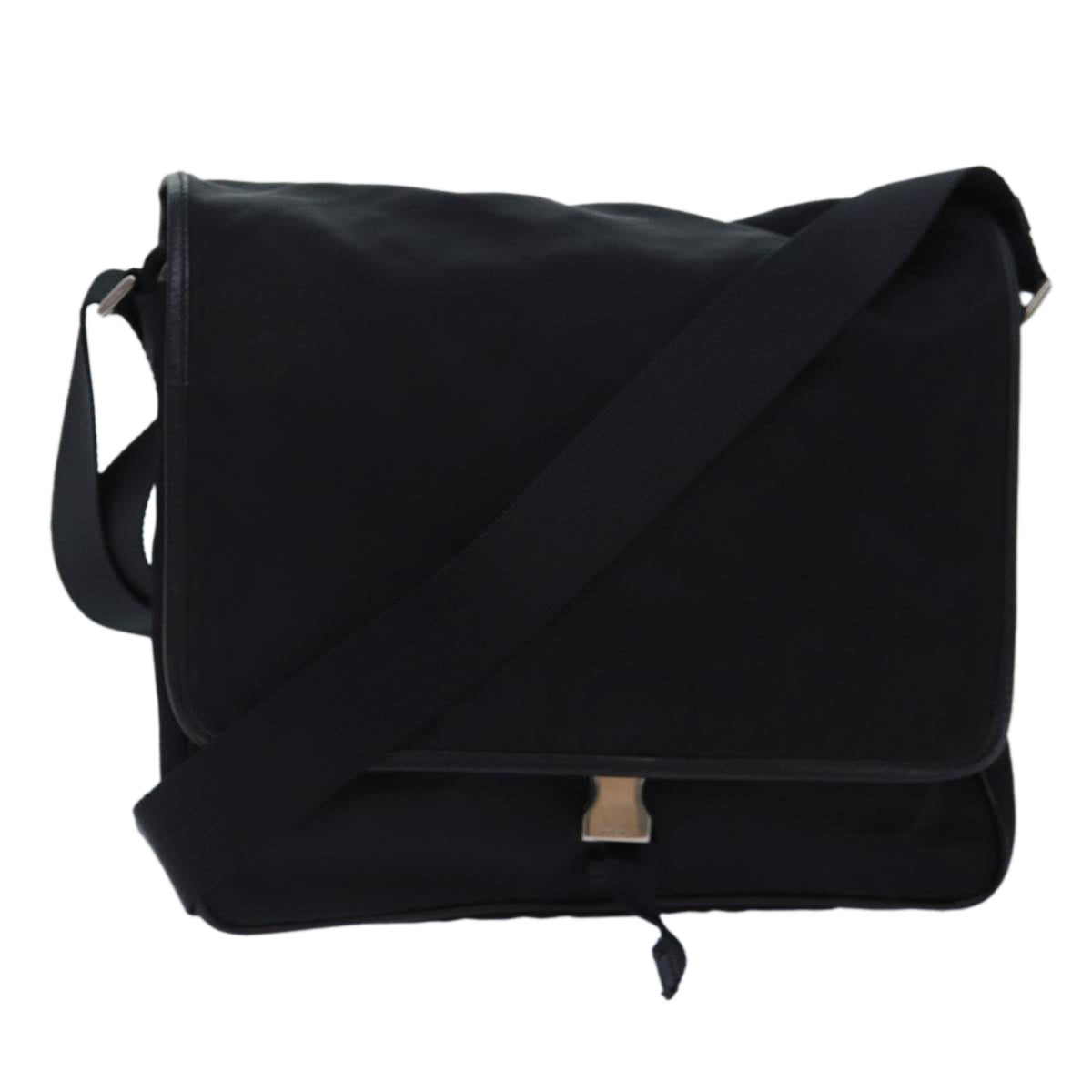 Luxury Prada Shoulder Bag Nylon Black Silver  bs17880