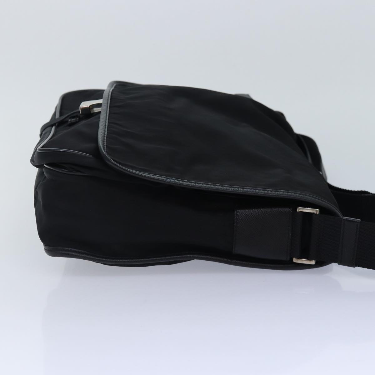 Luxury Prada Shoulder Bag Nylon Black Silver  bs17880