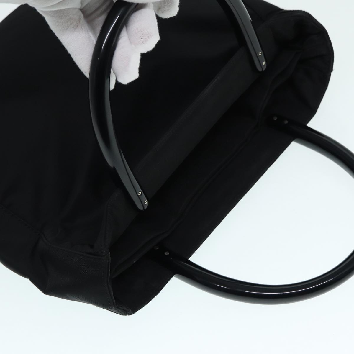 Luxury Prada Hand Bag Nylon Black Silver  bs17912