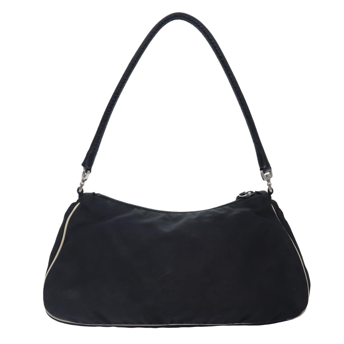 Luxury Prada Shoulder Bag Nylon Black Silver  bs17913