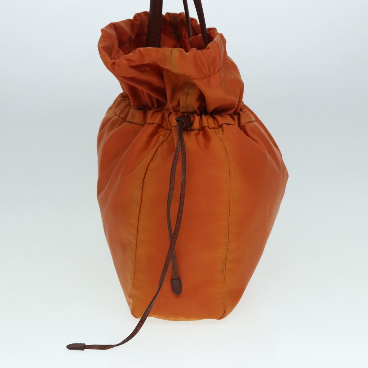 Luxury Prada Shoulder Bag Nylon Orange Brown gold  bs17925