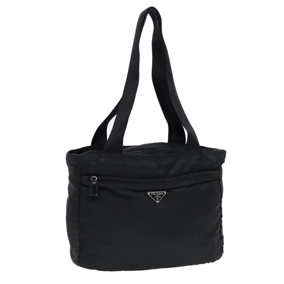 Luxury Prada Tote Bag Nylon Black Silver  bs17948