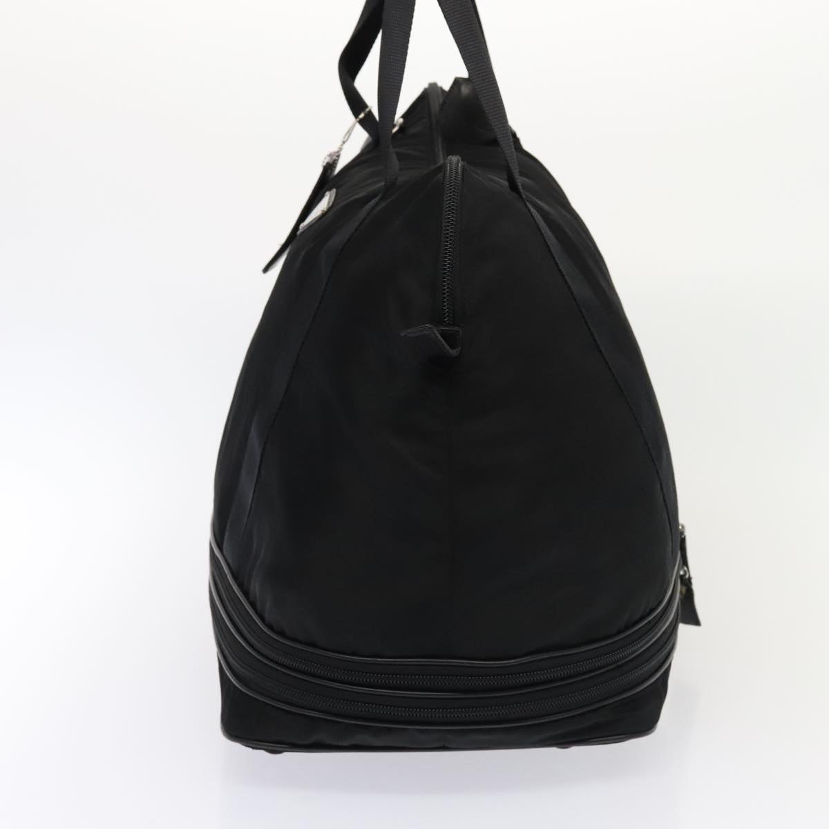 Luxury Prada Boston Bag Nylon Black Silver  bs18026
