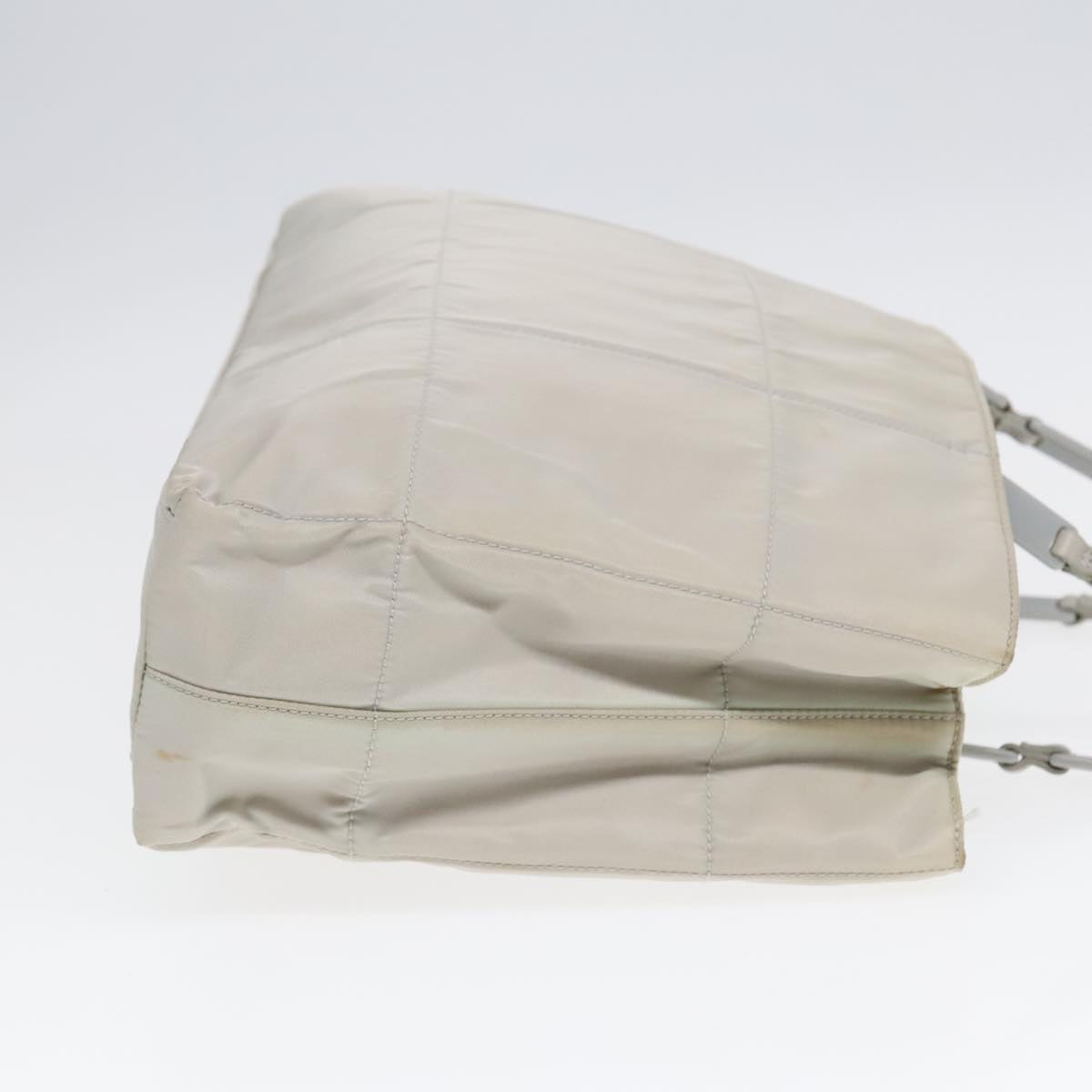 Luxury Prada Shoulder Bag Nylon Gray Silver  bs18028