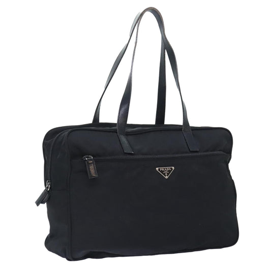 Luxury Prada Tote Bag Nylon Black Silver  bs18031