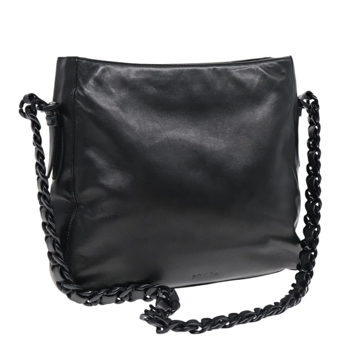 Luxury Prada Shoulder Bag Leather Black  bs18033