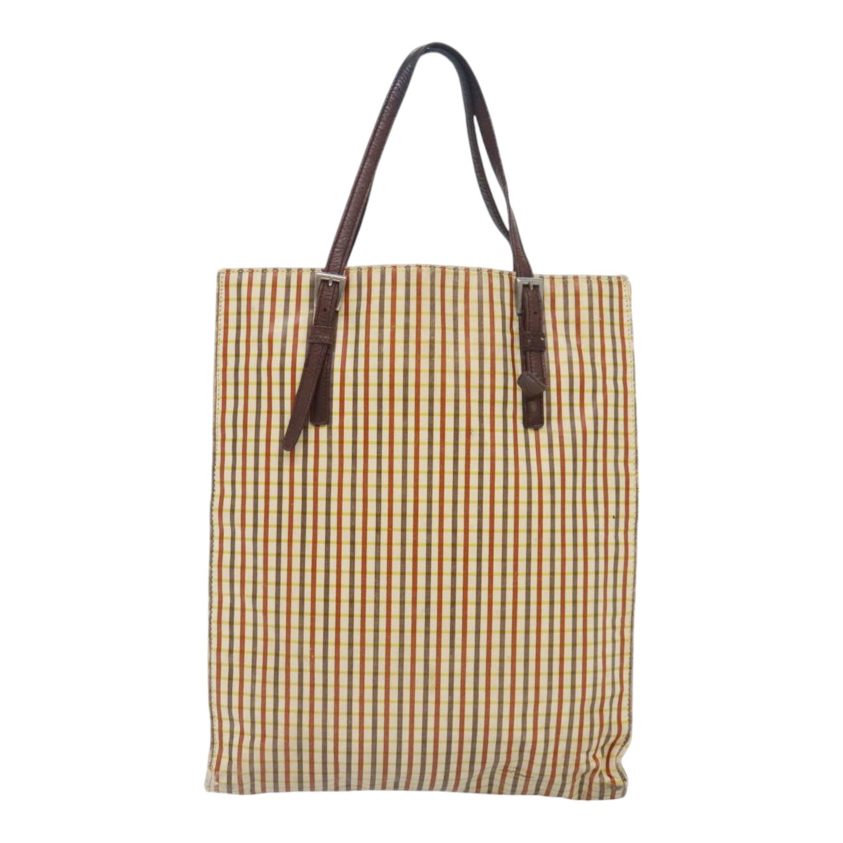 Luxury Prada Tote Bag Leather Yellow Silver  bs18095