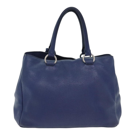 Luxury Prada Hand Bag Leather 2way Navy  bs18200