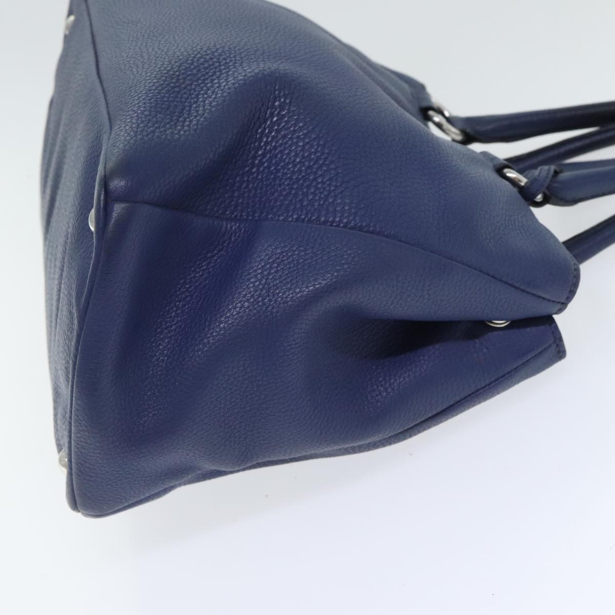 Luxury Prada Hand Bag Leather 2way Navy  bs18200