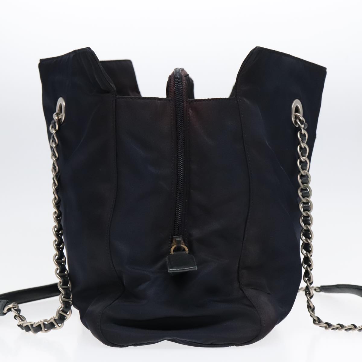 Luxury Prada Chain Shoulder Bag Nylon Navy  bs18202