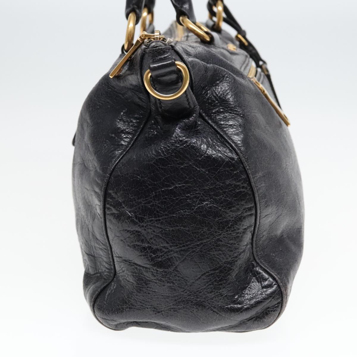 Luxury Prada Hand Bag Leather 2way Black  bs18291