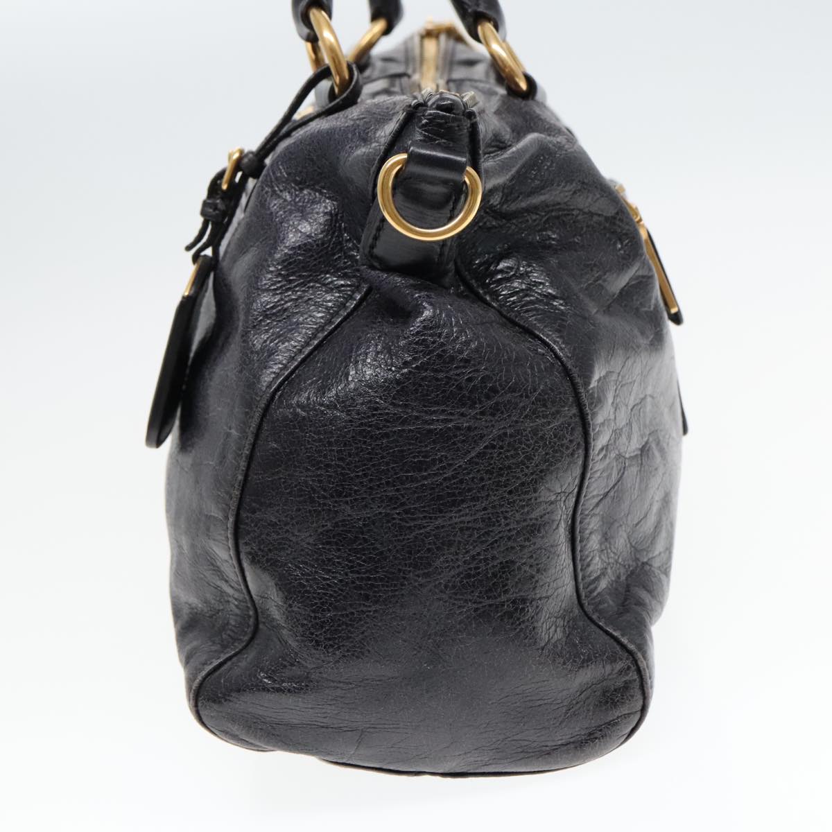 Luxury Prada Hand Bag Leather 2way Black  bs18291