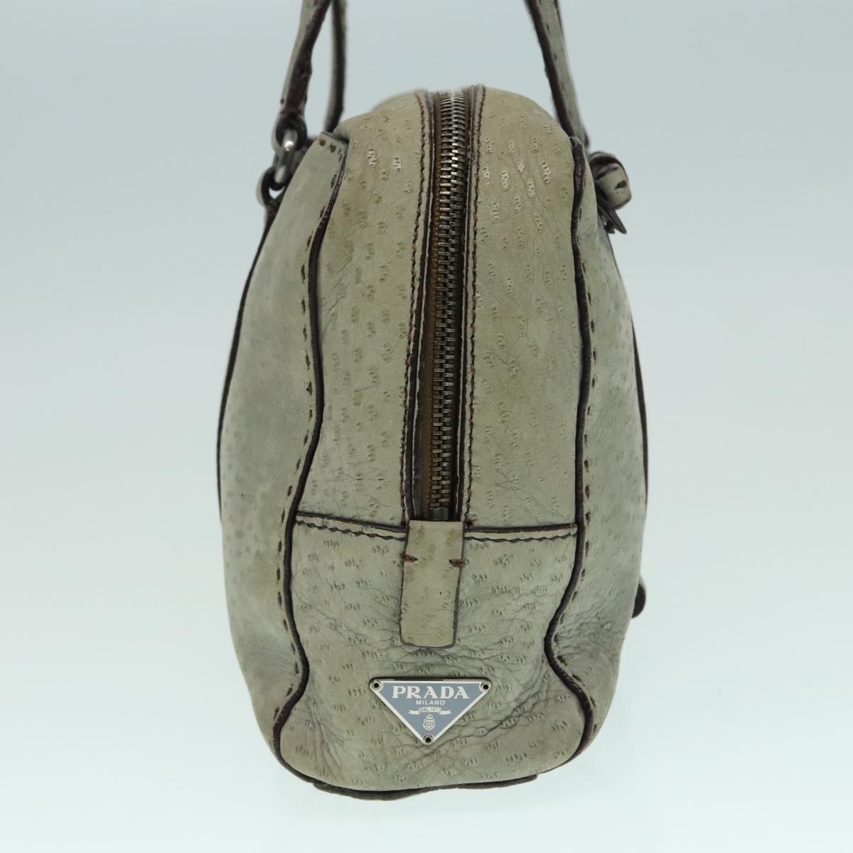 Luxury Prada Hand Bag Suede Gray Silver  bs18312