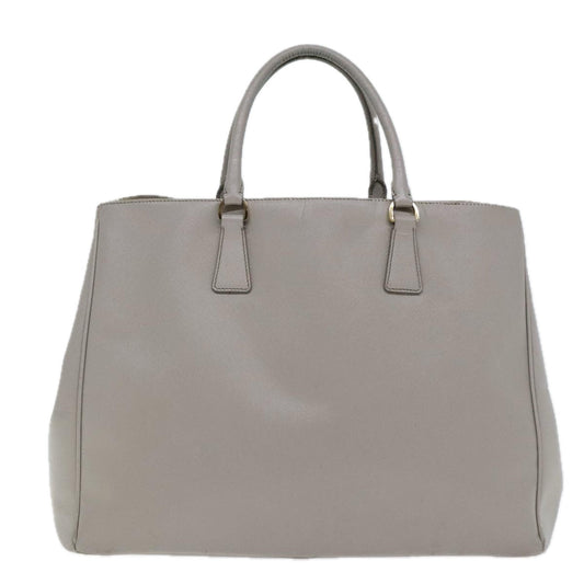 Luxury Prada Galleria Hand Bag Safiano leather Gray Gold  bs18424