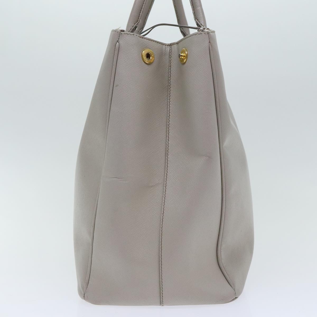 Luxury Prada Galleria Hand Bag Safiano leather Gray Gold  bs18424
