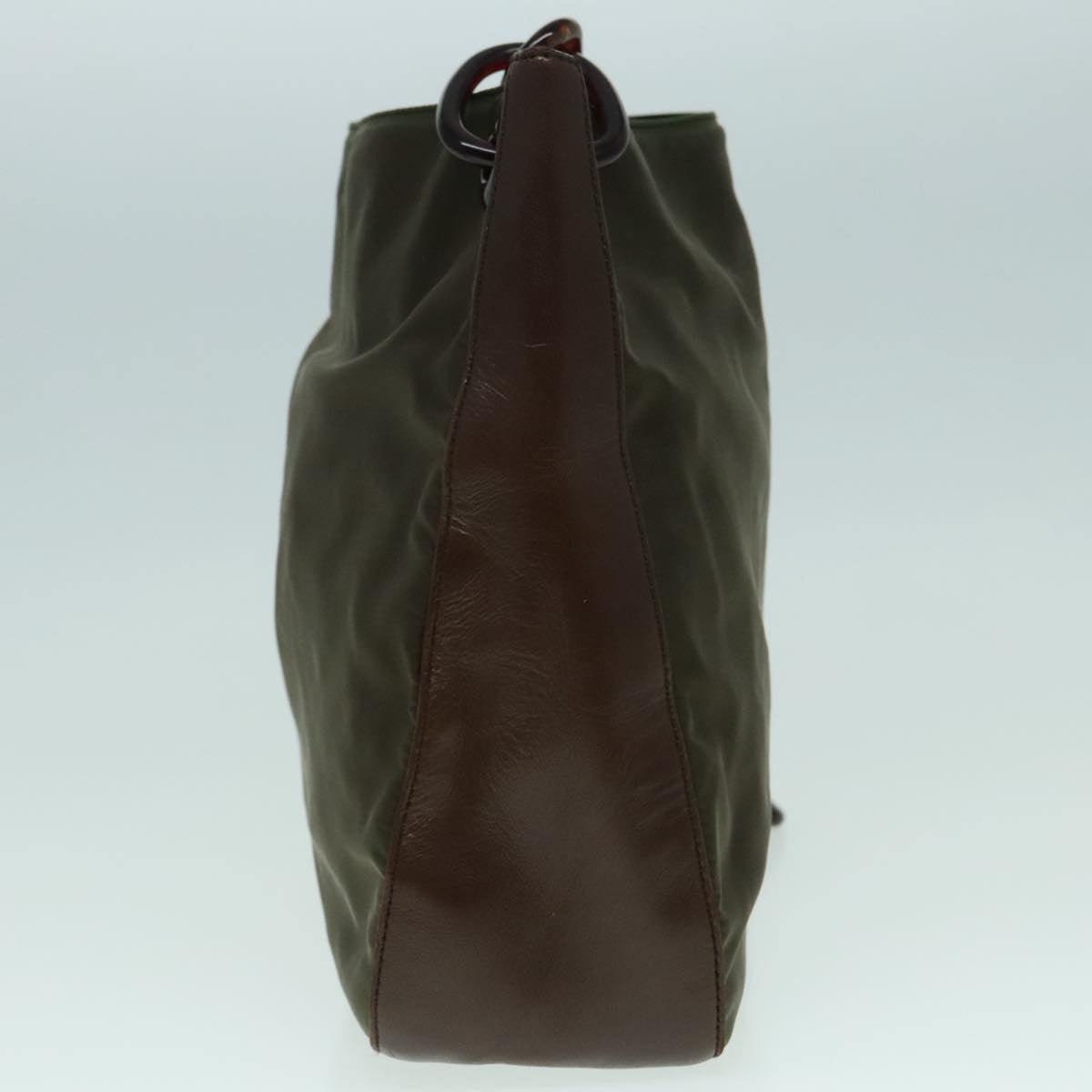 Luxury Prada Shoulder Bag Nylon Plastic Khaki  bs18500