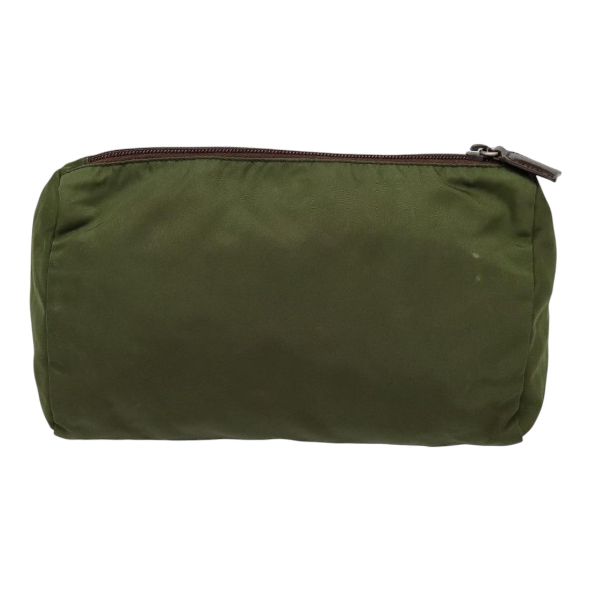 Luxury Prada Pouch Nylon Khaki Silver  bs18501