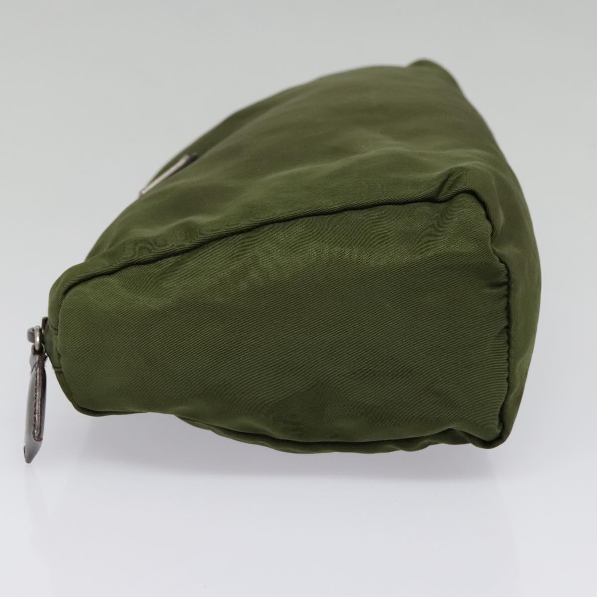 Luxury Prada Pouch Nylon Khaki Silver  bs18501