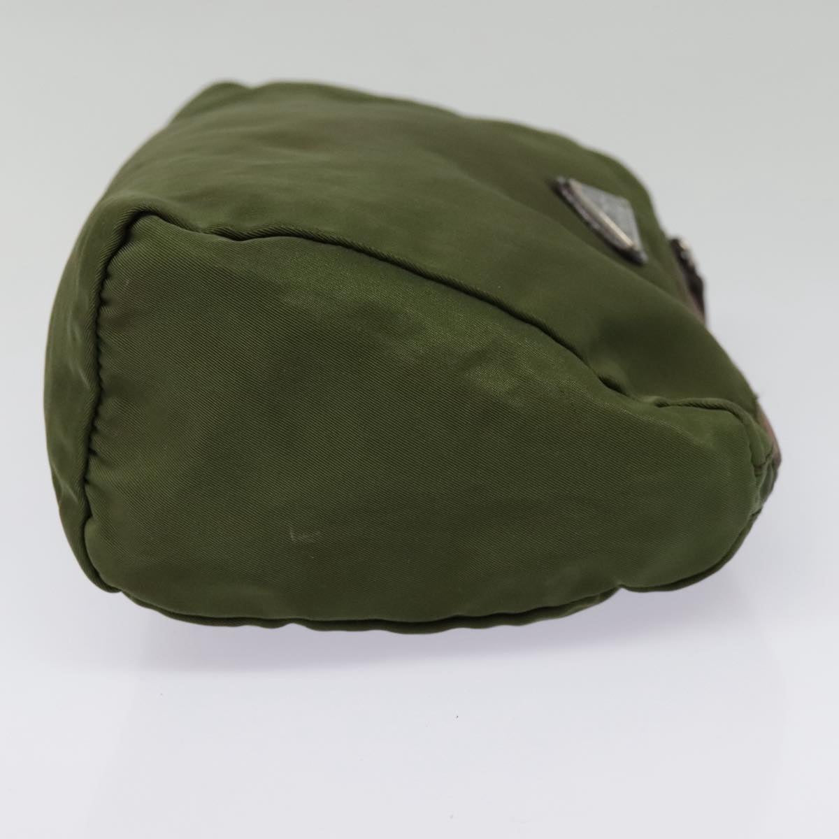 Luxury Prada Pouch Nylon Khaki Silver  bs18501