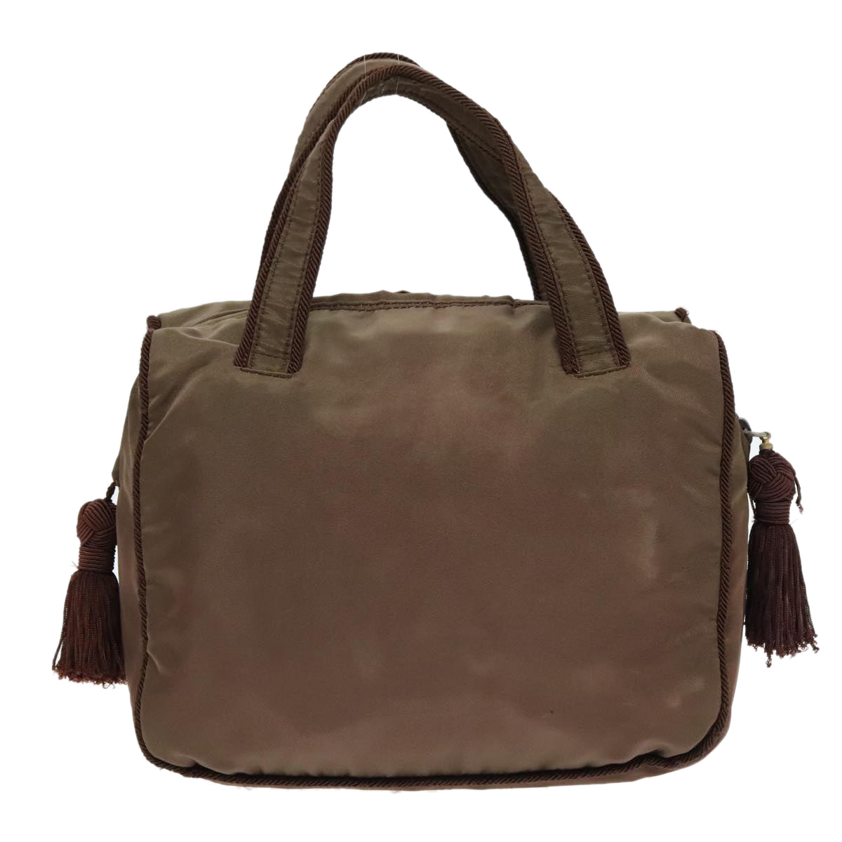 Luxury Prada Hand Bag Nylon Silver Brown  bs18506