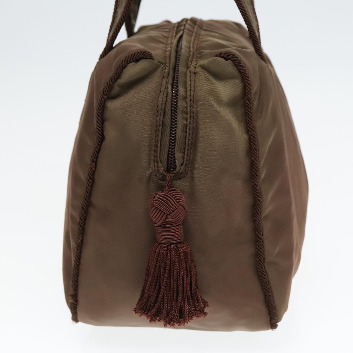 Luxury Prada Hand Bag Nylon Silver Brown  bs18506