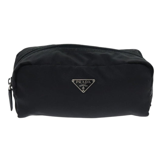 Luxury Prada Pouch Nylon Black Silver  bs18565
