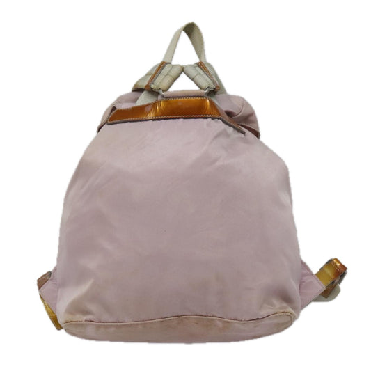 Luxury Prada Backpack Nylon Pink Silver  bs18571