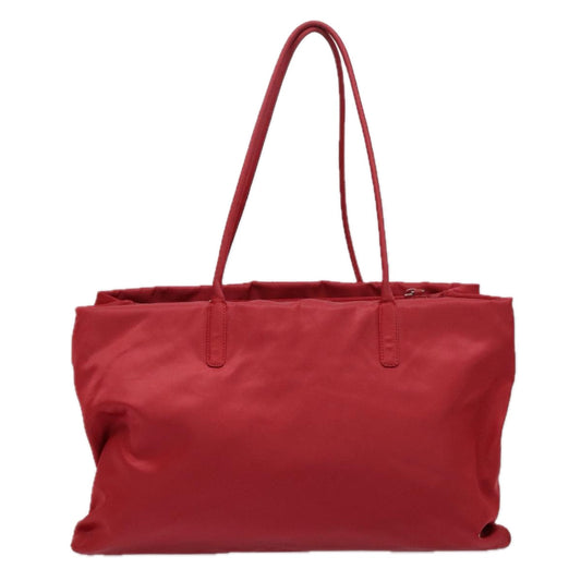 Luxury Prada Tote Bag Nylon Red Silver  bs18598