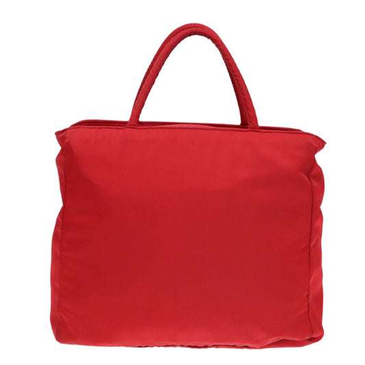Luxury Prada Hand Bag Nylon Red Silver  bs18600