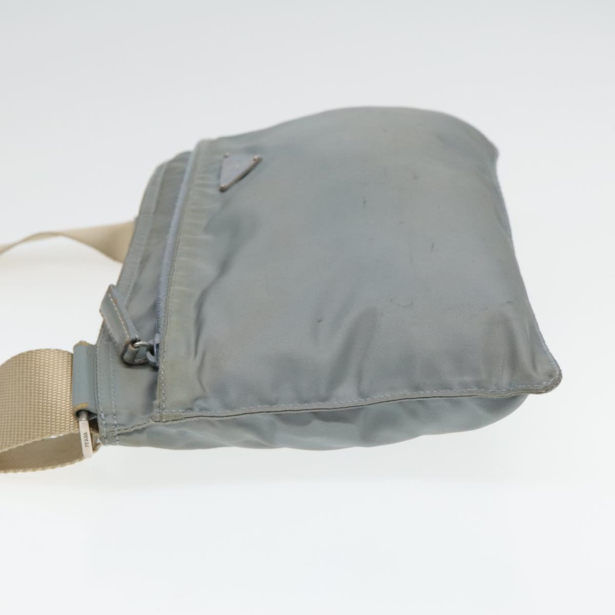 Luxury Prada Shoulder Bag Nylon Light Blue Silver  bs18602