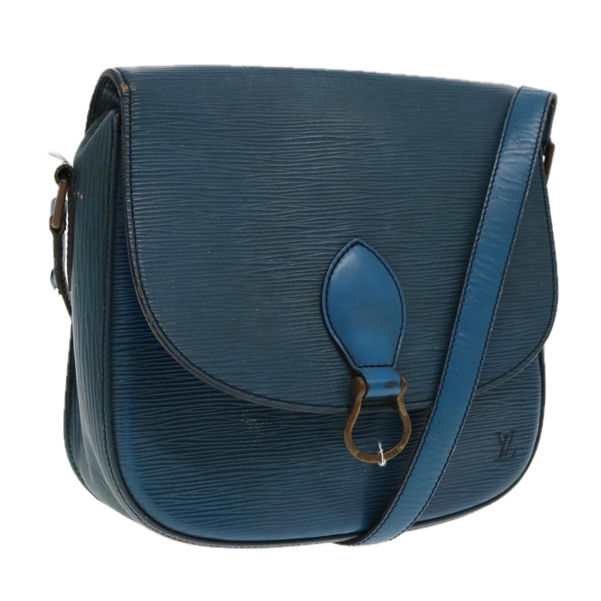 LOUIS VUITTON Epi Saint Cloud GM Shoulder Bag Toledo Blue M52195 LV bs18729