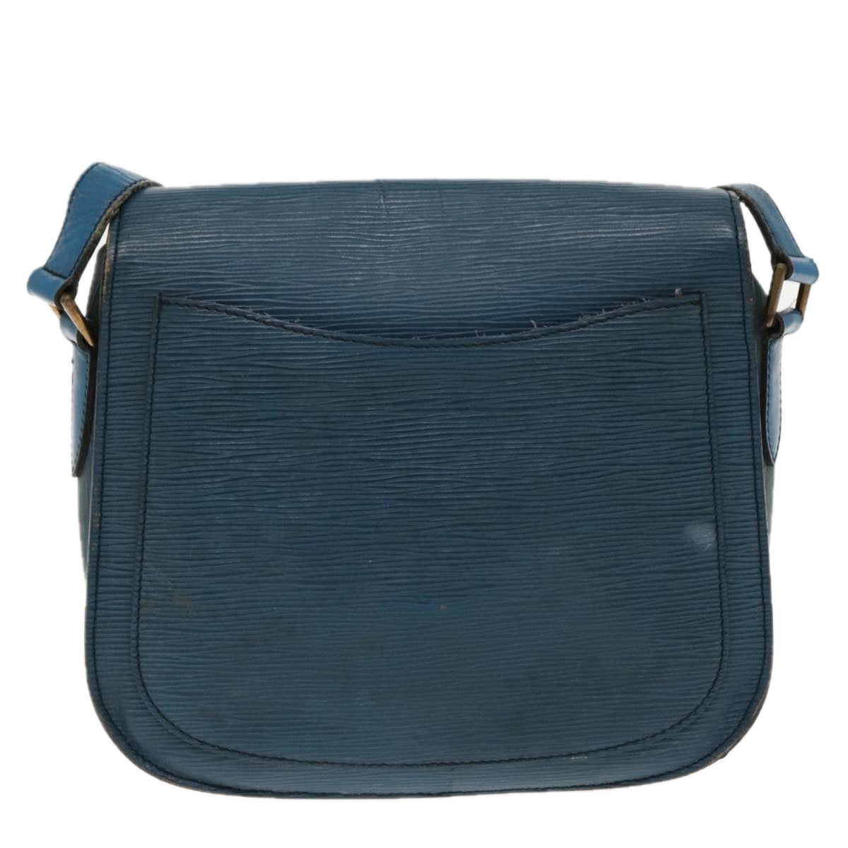 LOUIS VUITTON Epi Saint Cloud GM Shoulder Bag Toledo Blue M52195 LV bs18729