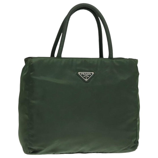 Luxury Prada Tote Bag Nylon Green Silver  bs18824