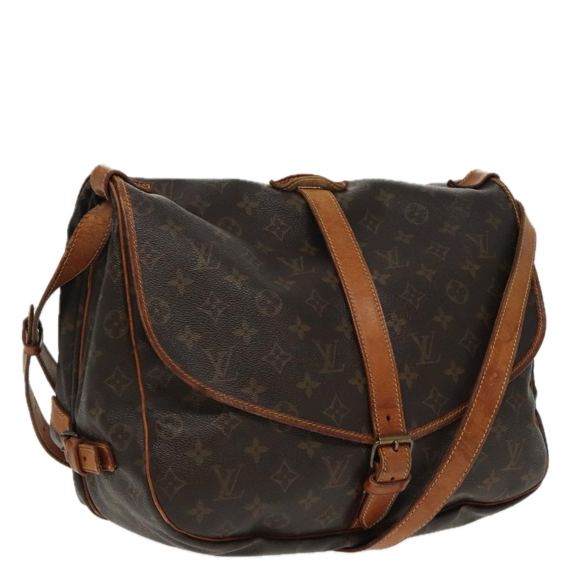 LOUIS VUITTON Monogram Saumur 35 Shoulder Bag M42254 LV bs19050