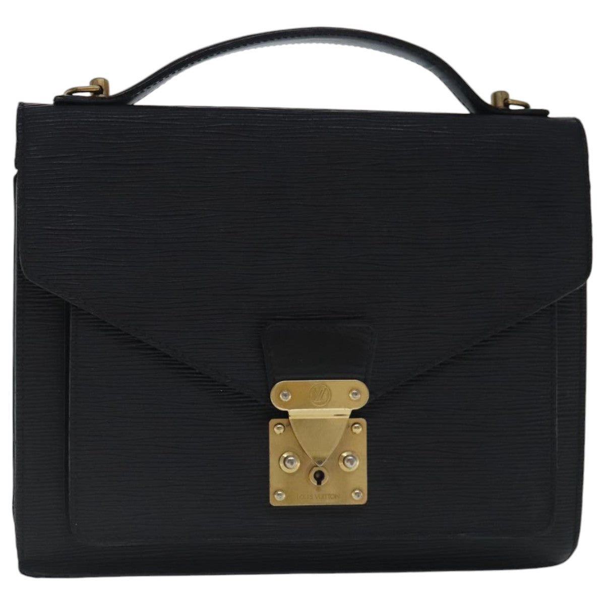 LOUIS VUITTON Epi Monceau 28 Hand Bag Black M52122 LV bs19052