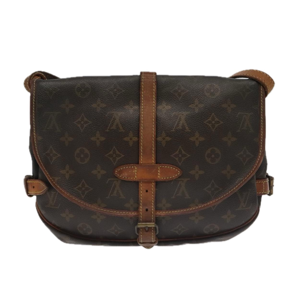 LOUIS VUITTON Monogram Saumur 30 Shoulder Bag M42256 LV bs19263