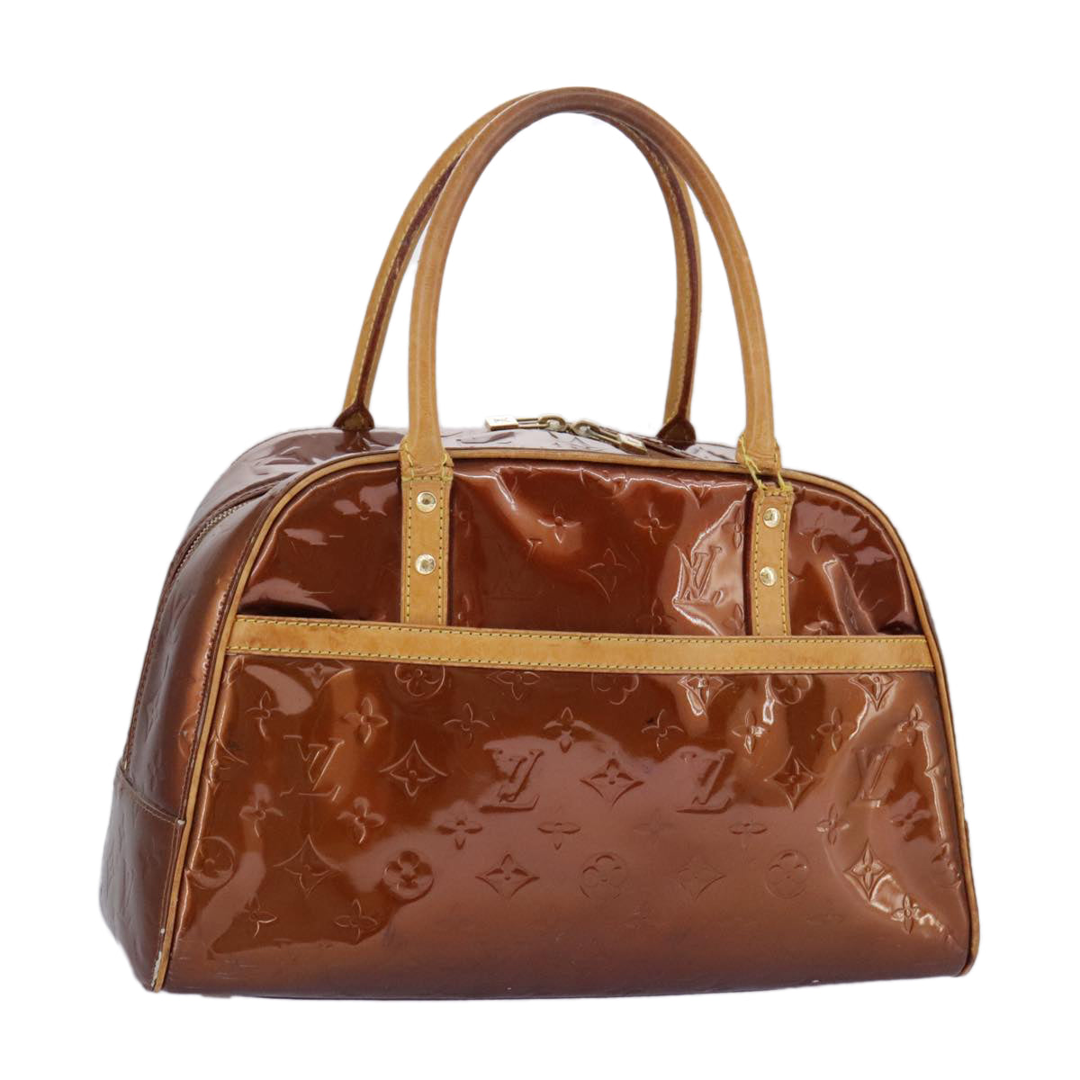 LOUIS VUITTON  Vernis Tompkins Square Hand Bag Bronze M91103 LV bs19348